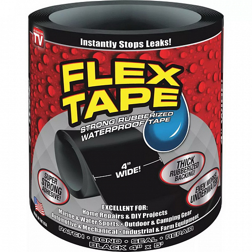 Сверхсильная клейкая лента URM Flex Tape (10*152 см), черный