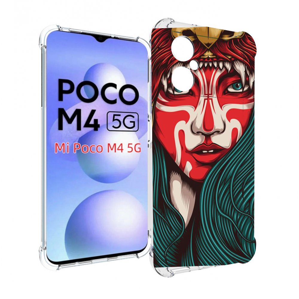 

Чехол MyPads девушка-в-маскировке для Xiaomi Poco M4 5G, Прозрачный, Tocco