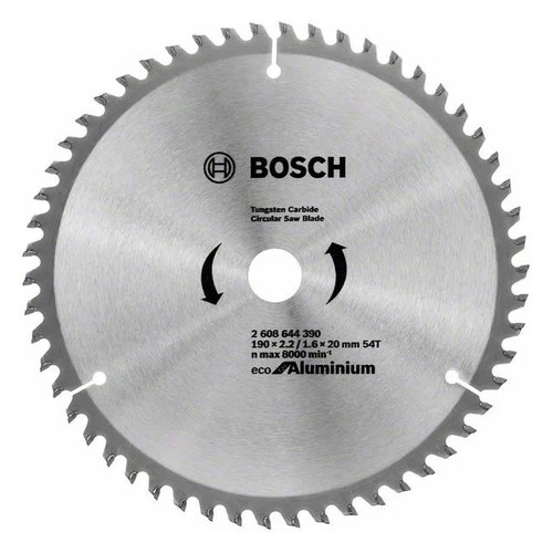 Пильный диск BOSCH ECO ALU,  универсальный,  190мм,  1.6мм, 20мм [2608644390]