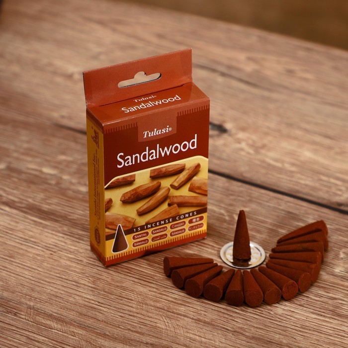 

Благовония "Tulasi" 15 аромаконусов Sandalwood, Indian style
