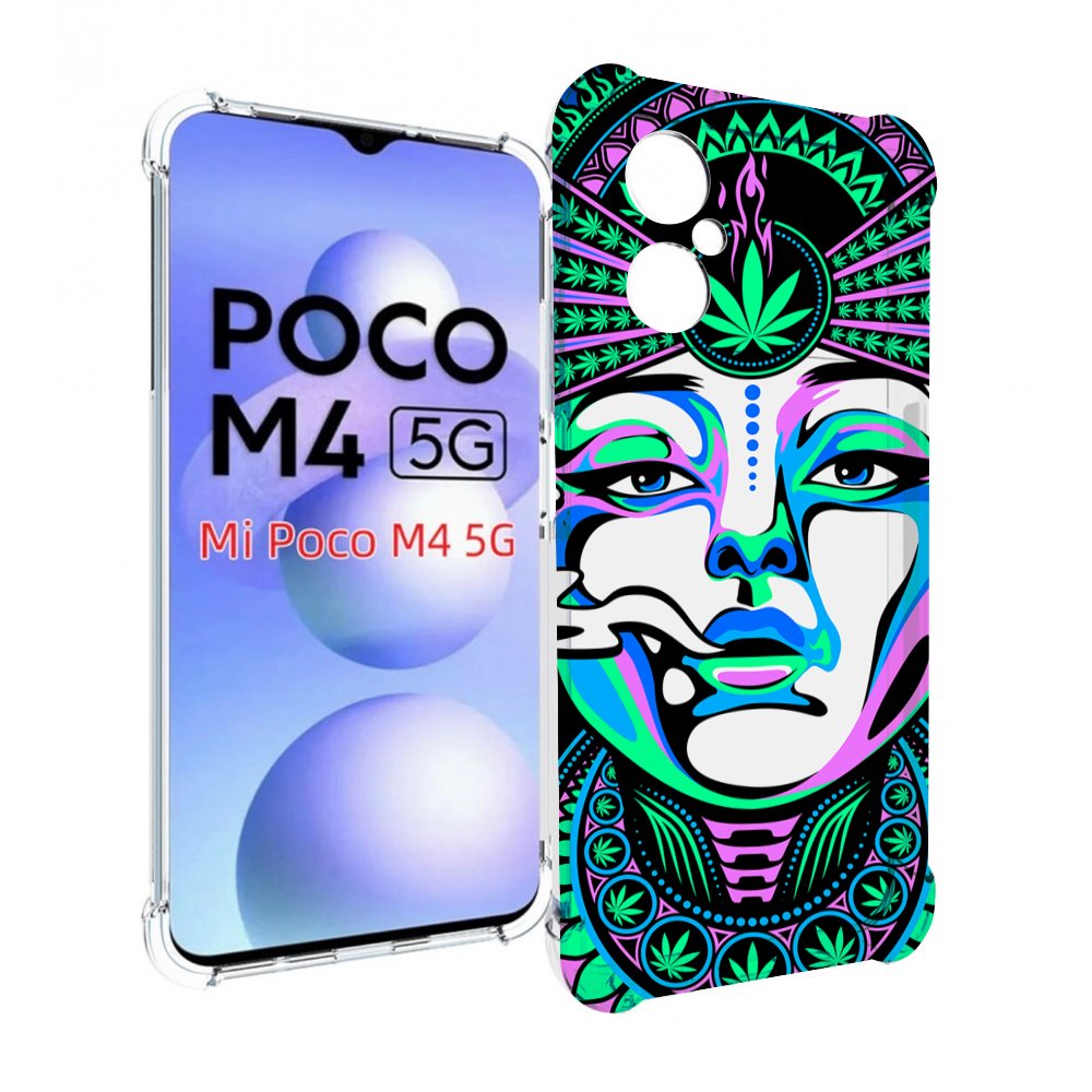 

Чехол MyPads девушка-любит-траву-абстракция для Xiaomi Poco M4 5G, Прозрачный, Tocco