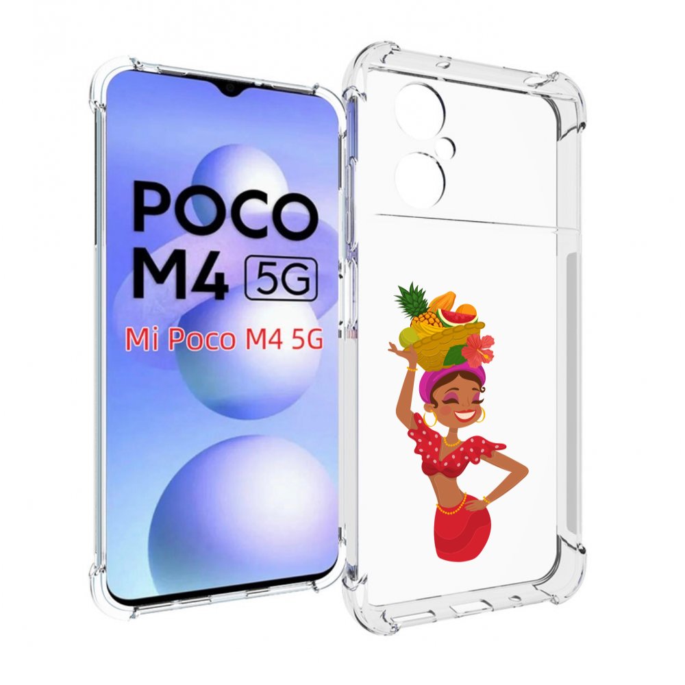 

Чехол MyPads девушка-мулатка для Xiaomi Poco M4 5G, Прозрачный, Tocco
