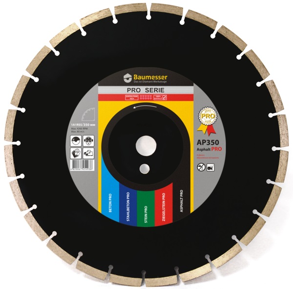 

Круг алмазный Distar ф350х3,5х10х25,4 Baumesser Asphalt Pro 94320005024