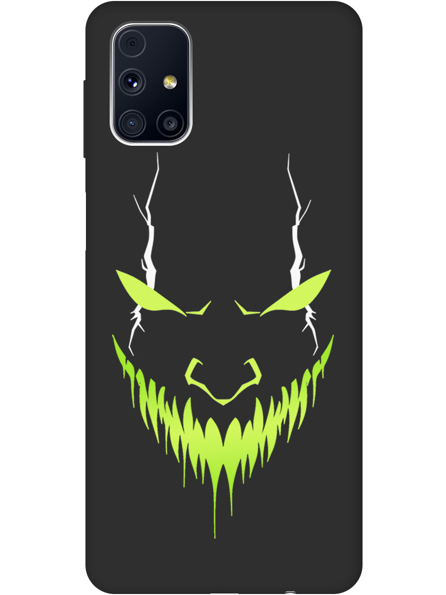 

Силиконовый чехол на Samsung Galaxy M31S с принтом "Evil Face" матовый черный, Черный;белый;зеленый, 723348251