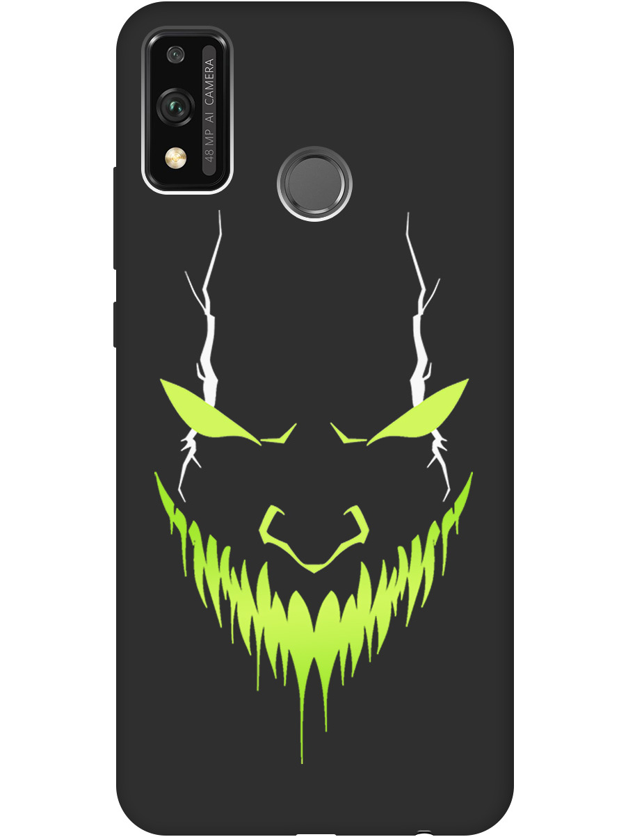 

Силиконовый чехол на Honor 9X Lite с принтом "Evil Face" матовый черный, Черный;белый;зеленый, 723565451