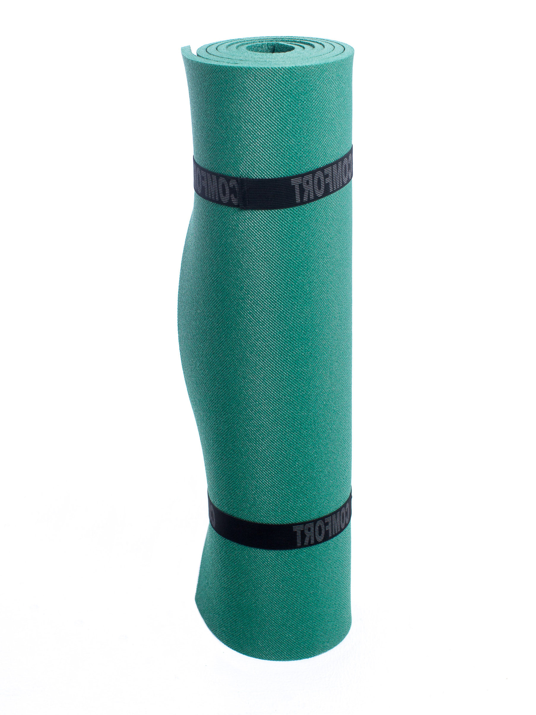 фото Коврик спортивно-туристический с рифлением comfort, цвет: зеленый, 1800x600x10 мм