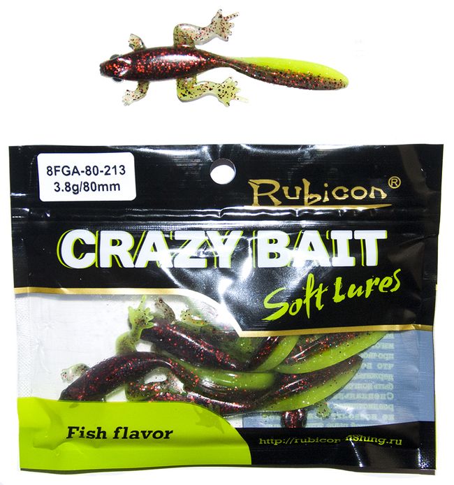 

Силиконовая приманка Rubicon Crazy Bait 80 мм, 213, 6 шт., Красный, Crazy Bait