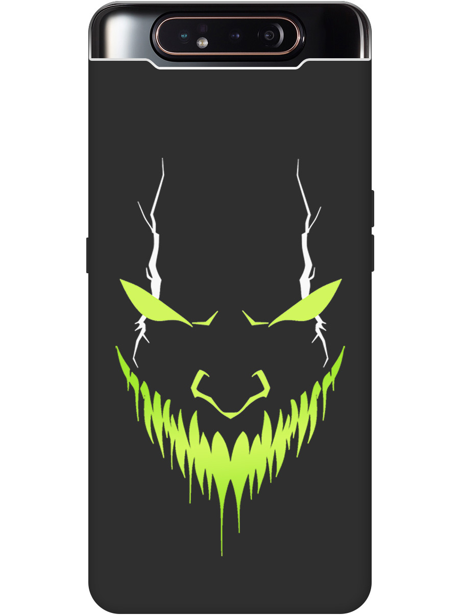 

Силиконовый чехол на Samsung Galaxy A80/A90 с принтом "Evil Face" матовый черный, Черный;белый;зеленый, 721421551