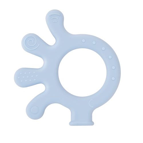 Прорезыватель для зубов BabyJem Octopus Blue 628 силиконовый противоскользящий вакуум для тарелок babyjem blue 528