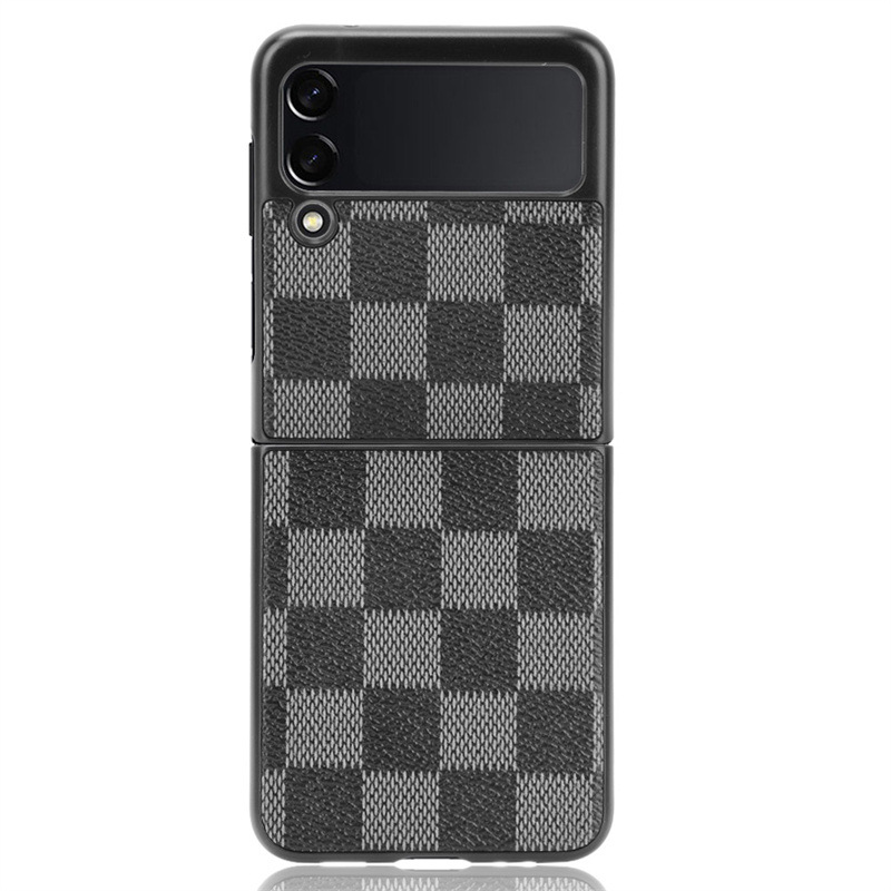 

Бампер MyPads для Samsung Galaxy Z Flip 3 в клетку черный
