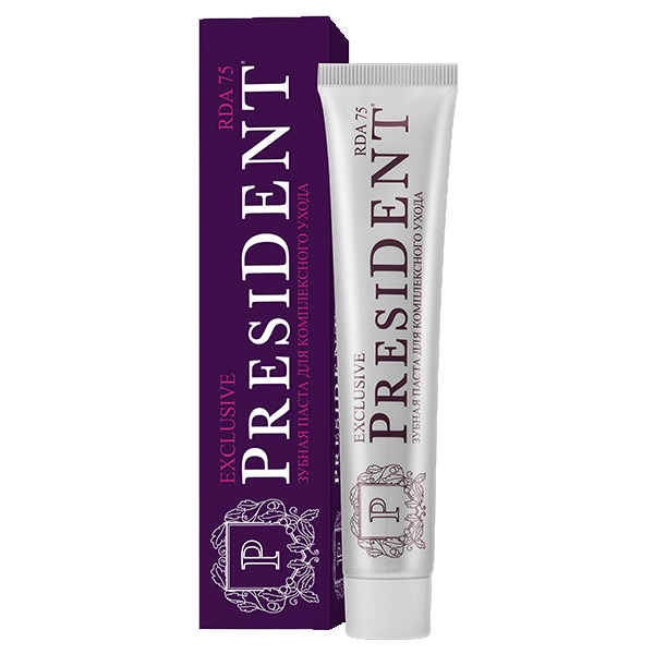 Зубная паста President Exclusive 50 мл зубная щётка president exclusive средняя жесткость 6 мил