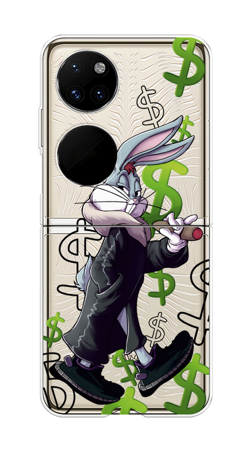 

Чехол на Huawei P50 Pocket "Rich Bugs Bunny", Зеленый;черный;голубой, 6107450-6