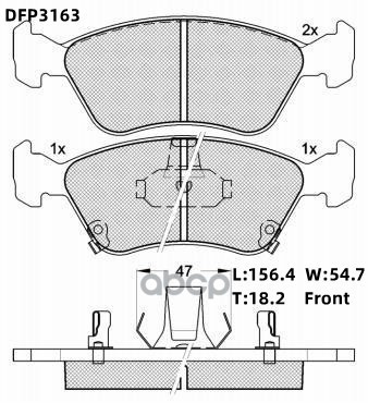 Колодки Тормозные Дисковые Double Force DOUBLE FORCE арт DFP3163 951₽