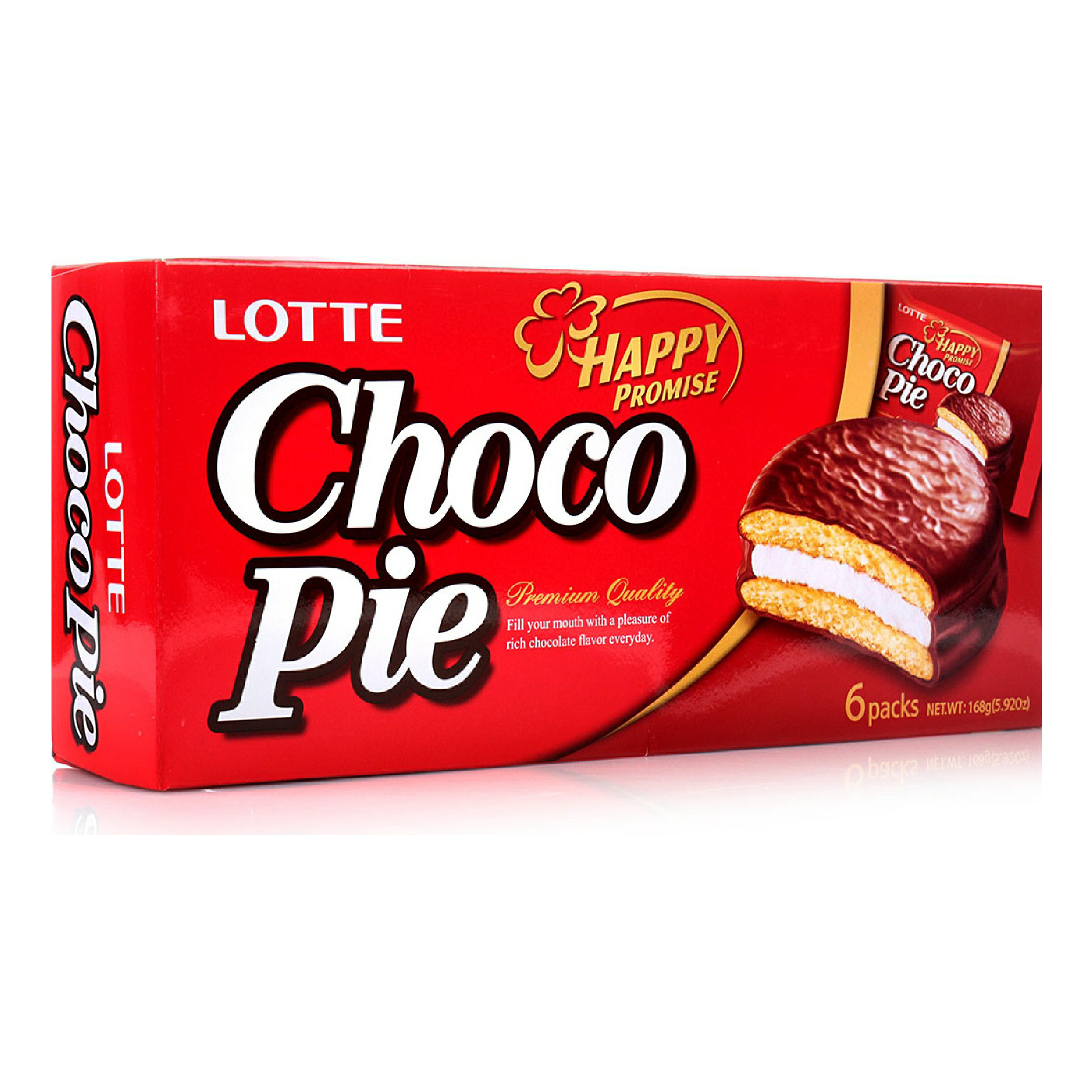 Печенье Lotte Choco Pie в шоколадной глазури 168 г