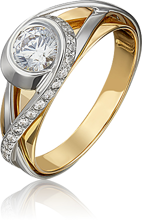 

Кольцо из золота с фианитом р. 20 PLATINA jewelry 01-5420-00-501-1121-38, 01-5420-00-501-1121-38