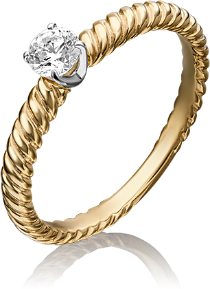 

Кольцо помолвочное из золота с фианитом р. 20 PLATINA jewelry 01-5272-00-501-1121-38, 01-5272-00-501-1121-38