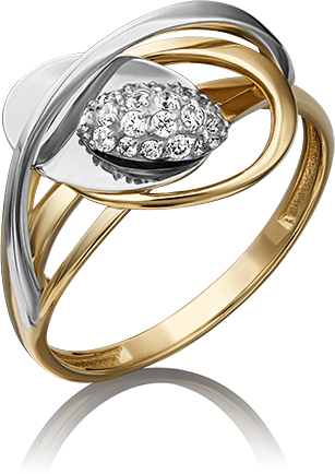 

Кольцо из золота с фианитом р. 20 PLATINA jewelry 01-5278-00-401-1121-24, 01-5278-00-401-1121-24