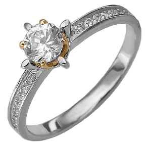 

Кольцо из золота р. 19,5 PLATINA jewelry 01-1101-00-501-1111-38, фианит, 01-1101-00-501-1111-38