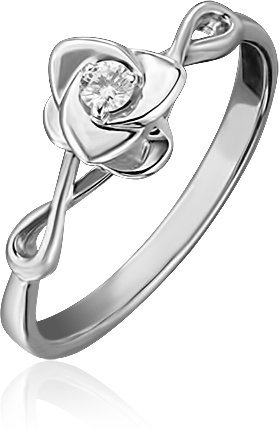 

Кольцо из золота р. 17 PLATINA jewelry 01-1564-00-101-1120-30, бриллиант, 01-1564-00-101-1120-30