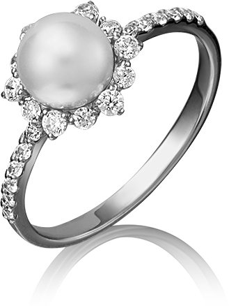

Кольцо из белого золота PLATINA jewelry 01-4390-00-302-1120-23, жемчуг культивированный, 01-4390-00-302-1120-23