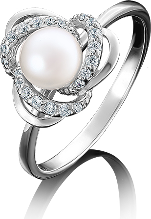 

Кольцо из белого золота PLATINA jewelry 01-4457-00-302-1120-23, жемчуг культивированный, 01-4457-00-302-1120-23