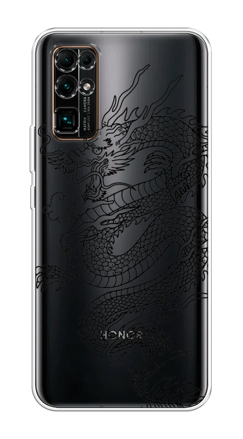 

Чехол на Honor 30 "Большой китайский дракон", Черный;серый, 612150-1
