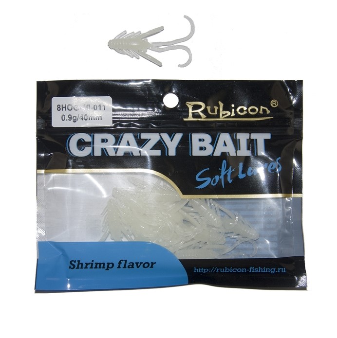 

Силиконовая приманка Rubicon Crazy Bait HOG 40 мм, 011, 12 шт., Серый, Crazy Bait HOG