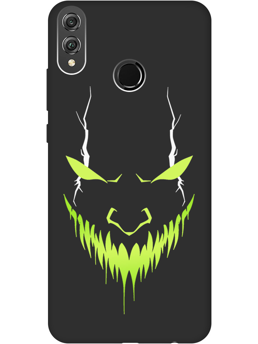 

Силиконовый чехол на Honor 8X с принтом "Evil Face" матовый черный, Черный;белый;зеленый, 719355551