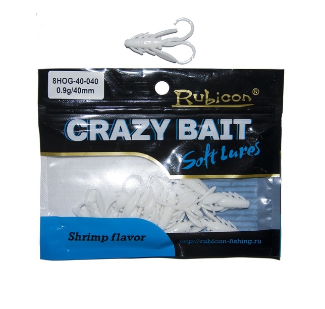 

Силиконовая приманка Rubicon Crazy Bait 40 мм, 040, 12 шт., Белый, Crazy Bait