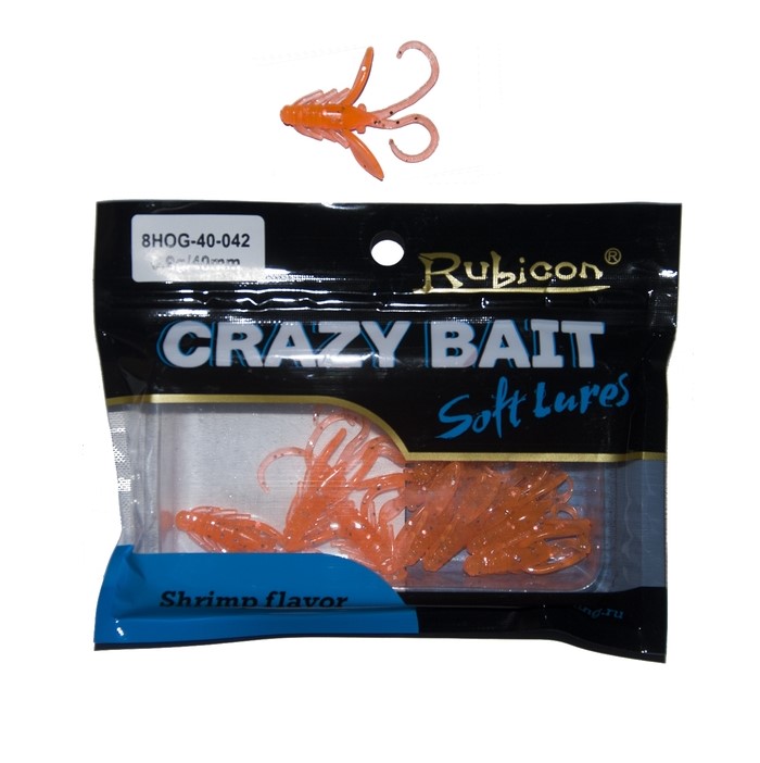 

Силиконовая приманка Rubicon Crazy Bait HOG 40 мм, 042, 12 шт., Красный, Crazy Bait HOG