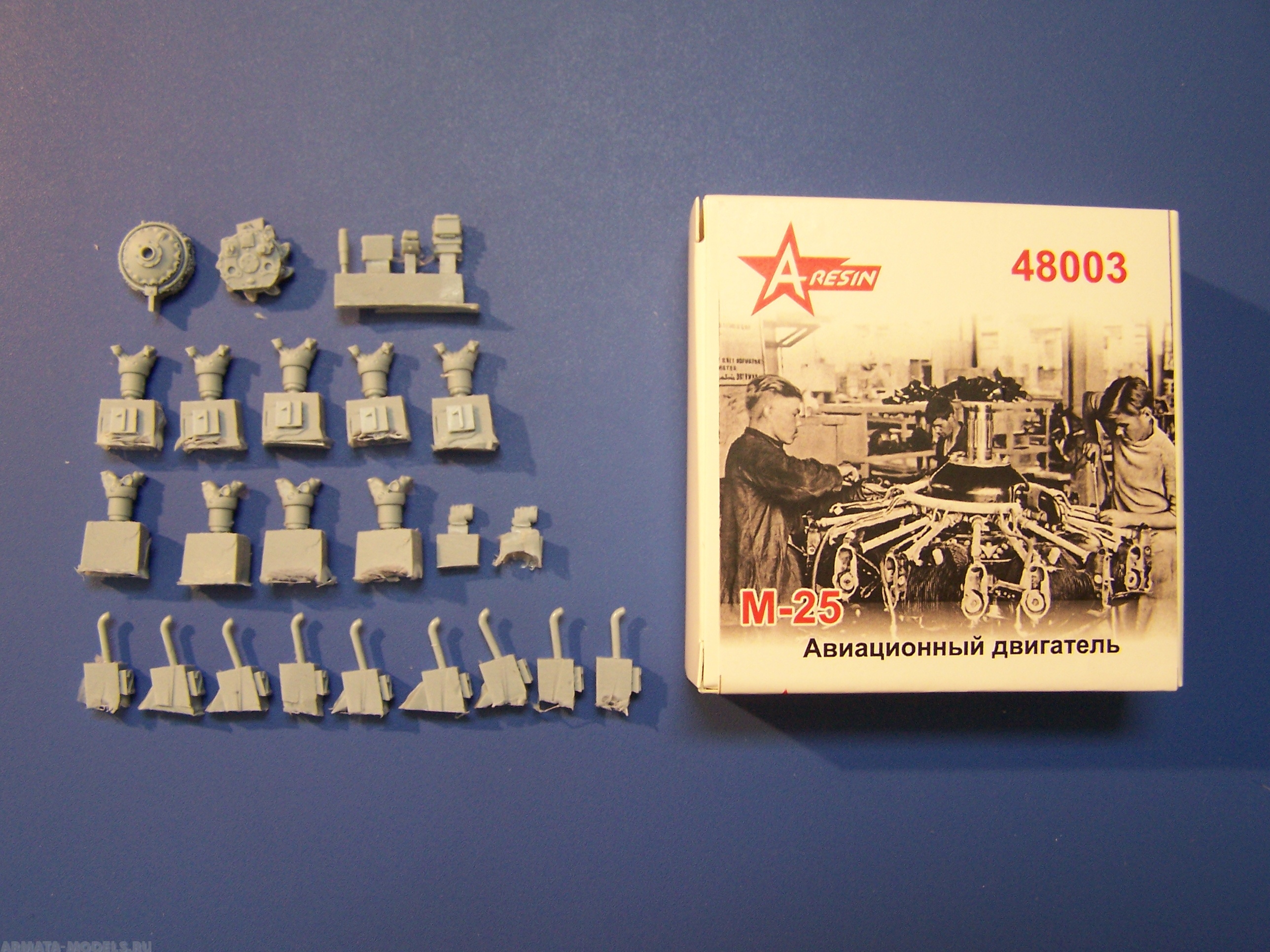 

48003AR Авиационный двигатель М-25 1/48