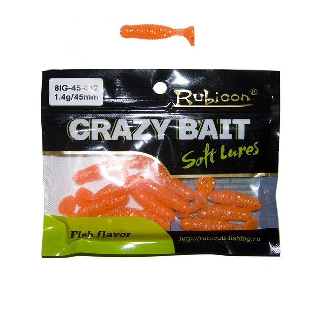 

Силиконовая приманка Rubicon Crazy Bait 45 мм, 042, 12 шт., Красный, Crazy Bait