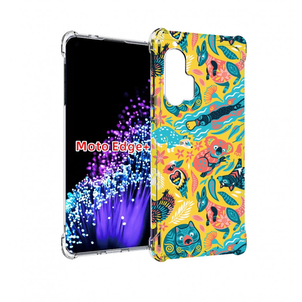 

Чехол MyPads seamless-pattern для Motorola Edge+ Plus, Прозрачный, Tocco