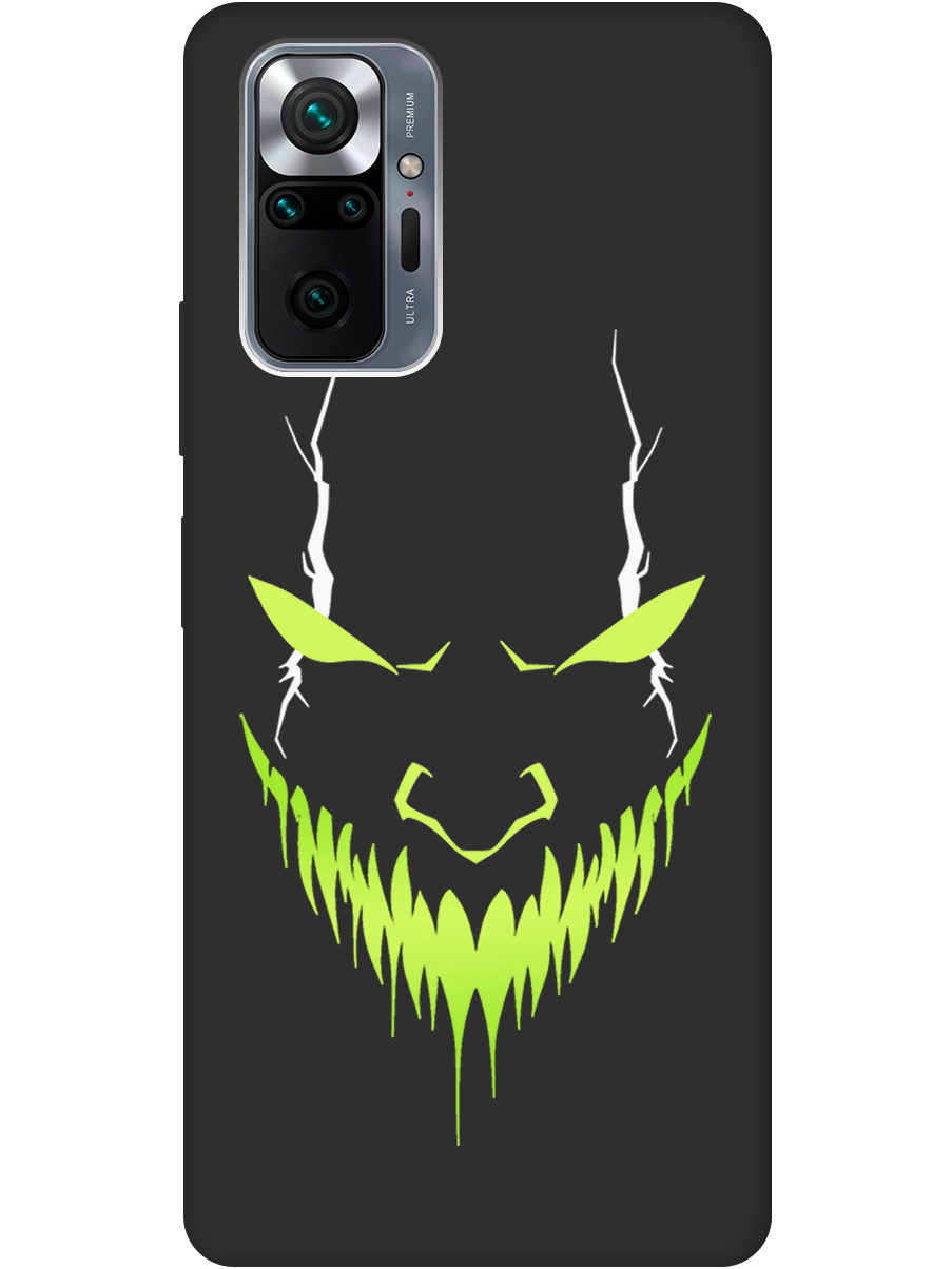 

Силиконовый чехол на Xiaomi Redmi Note 10 Pro с принтом "Evil Face" матовый черный, Черный;белый;зеленый, 725168151