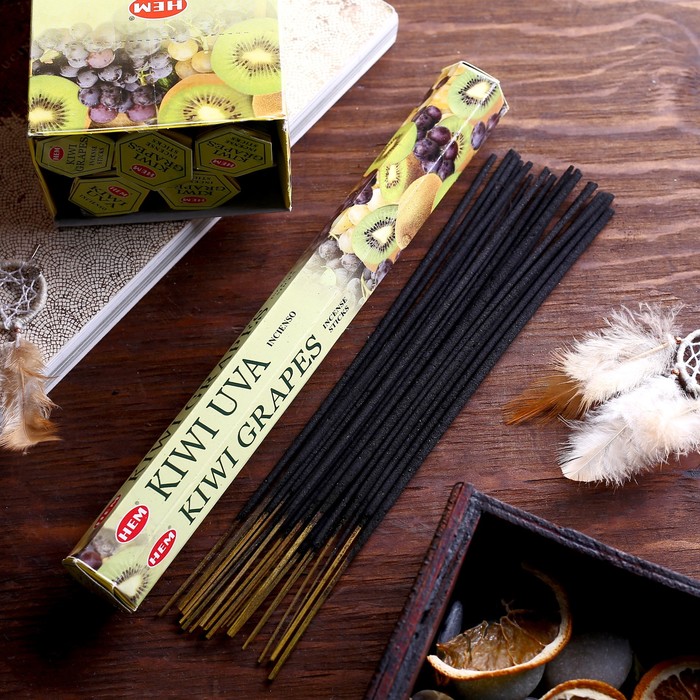 

Благовония "HEM" 20 палочек угольные kiwi grapes