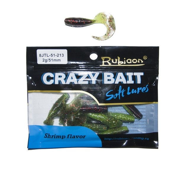 

Силиконовая приманка Rubicon Crazy Bait JTL 51 мм, 213, 10 шт., Зеленый, Crazy Bait JTL