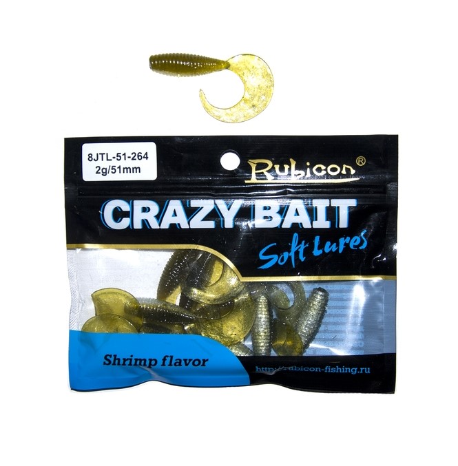 

Силиконовая приманка Rubicon Crazy Bait 51 мм, 264, 10 шт., Золотистый, Crazy Bait