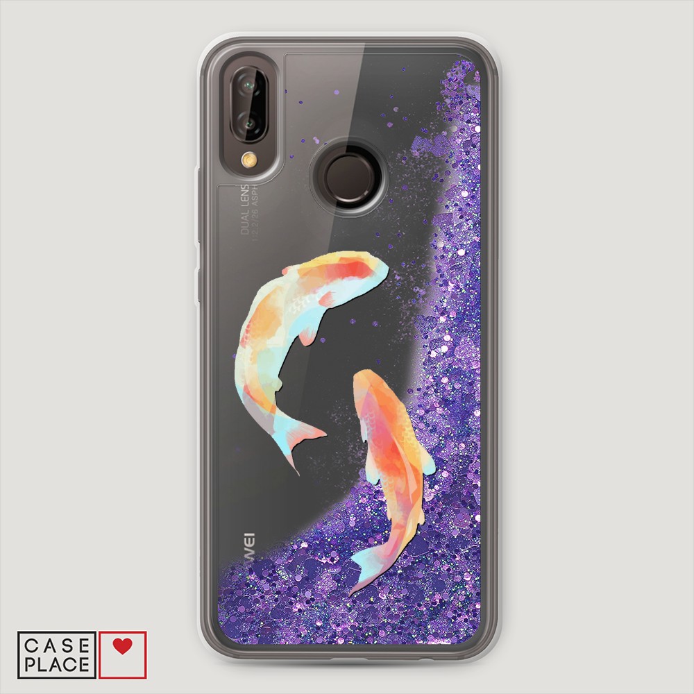 

Чехол Awog на Huawei P20 Lite/Nova 3e "Акварельные карпы", Разноцветный, 64492-1