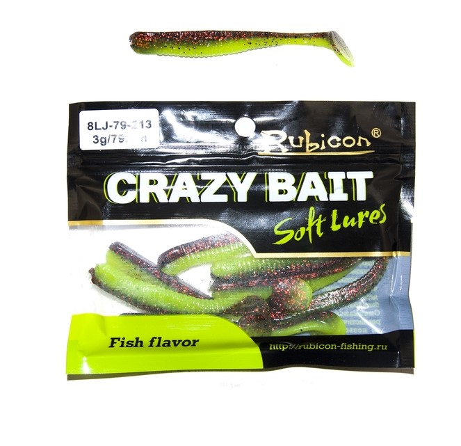 

Силиконовая приманка Rubicon Crazy Bait 79 мм, 213, 8 шт., Crazy Bait