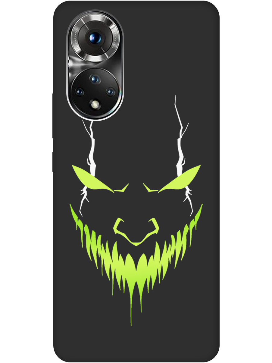 

Силиконовый чехол на Honor 50, Huawei Nova 9 с принтом "Evil Face" матовый черный, Черный;белый;зеленый, 730829651