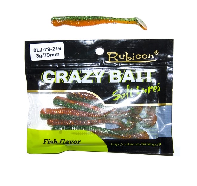 

Силиконовая приманка Rubicon Crazy Bait 79 мм, 216, 8 шт., Crazy Bait