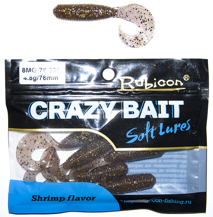 Силиконовая приманка Rubicon Crazy Bait 76 мм, 006, 6 шт.