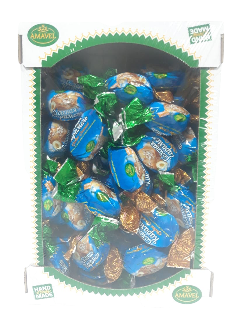 Конфеты Amavel Соленая карамель глазированные, конфеты шоколадные, 1 кг