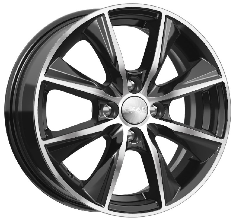 фото Колесный диск литой skad порту 6xr15 4x100 d60,1 et40 черный алмаз