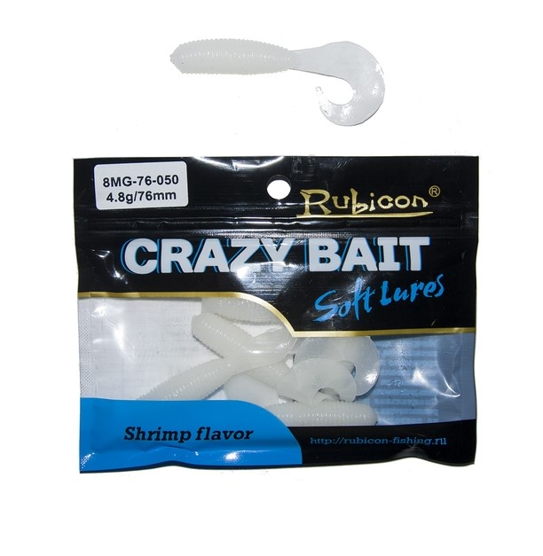 

Силиконовая приманка Rubicon Crazy Bait 76 мм, 050, 6 шт., Белый, Crazy Bait