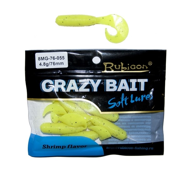 

Силиконовая приманка Rubicon Crazy Bait 76 мм, 055, 6 шт., Желтый, Crazy Bait