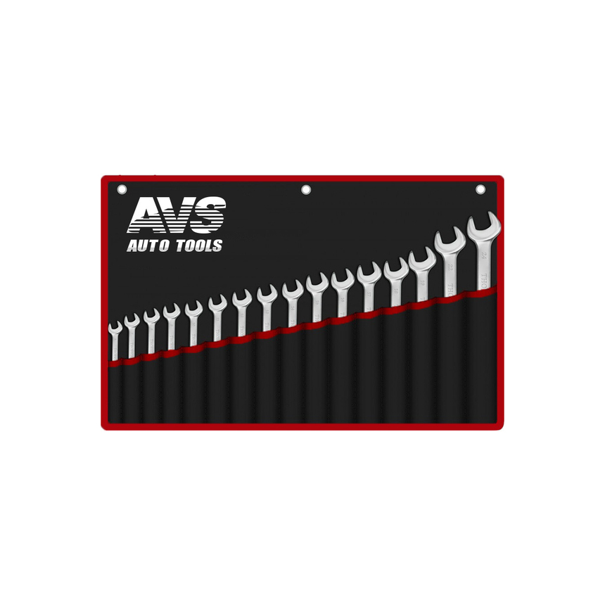 Набор ключей гаечных комбинированных в сумке (6-24 мм) (16 предметов) AVS K3N16M накидные изогнутые ключи topex