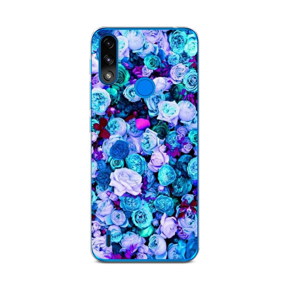 

Чехол на Lenovo K13/Motorola Moto E7 Power "Цветочный ковер", Фиолетовый, 113050-2