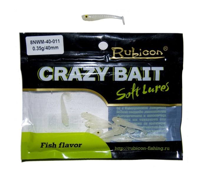 Силиконовая приманка Rubicon Crazy Bait 40 мм, 011, 10 шт.