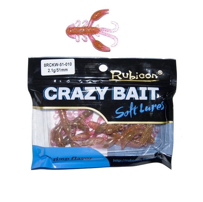 

Силиконовая приманка Rubicon Crazy Bait RCKW 51 мм, 010, 10 шт., Красный, Crazy Bait RCKW